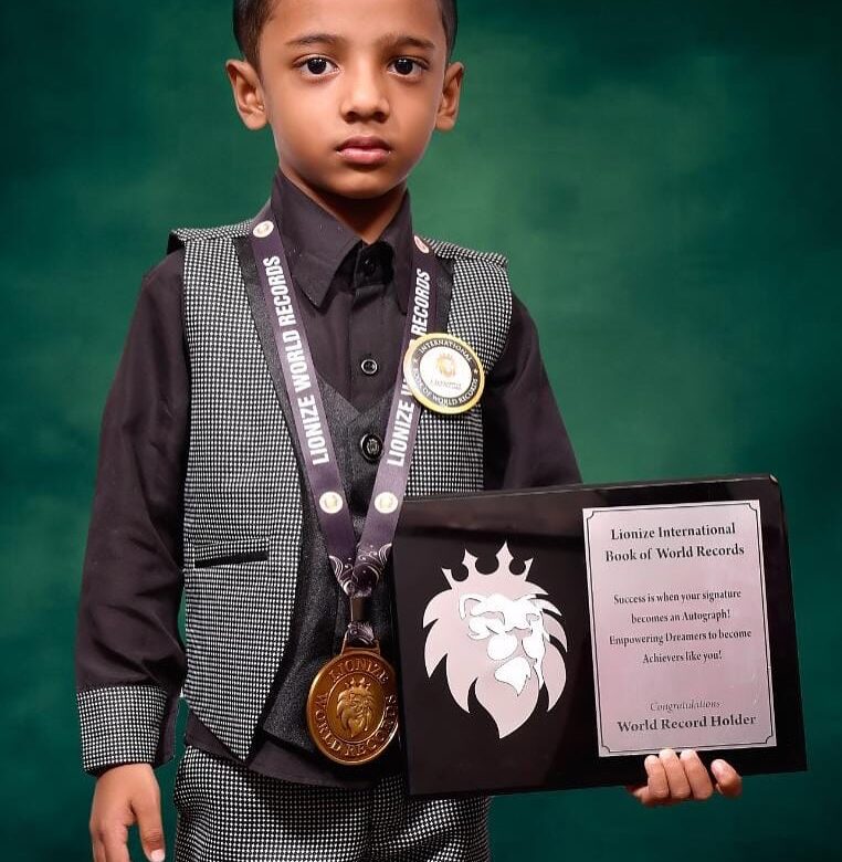 Youngest Child to Recite Powers of Ten up to 10¹⁰⁰ and Name Large Numbers Accurately – Master S. Atharvaa Creates a Remarkable World Record