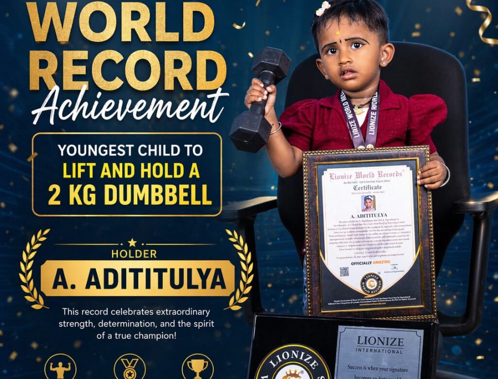 A 2-Year-Old’s Remarkable Strength Dumbbell World Record in India