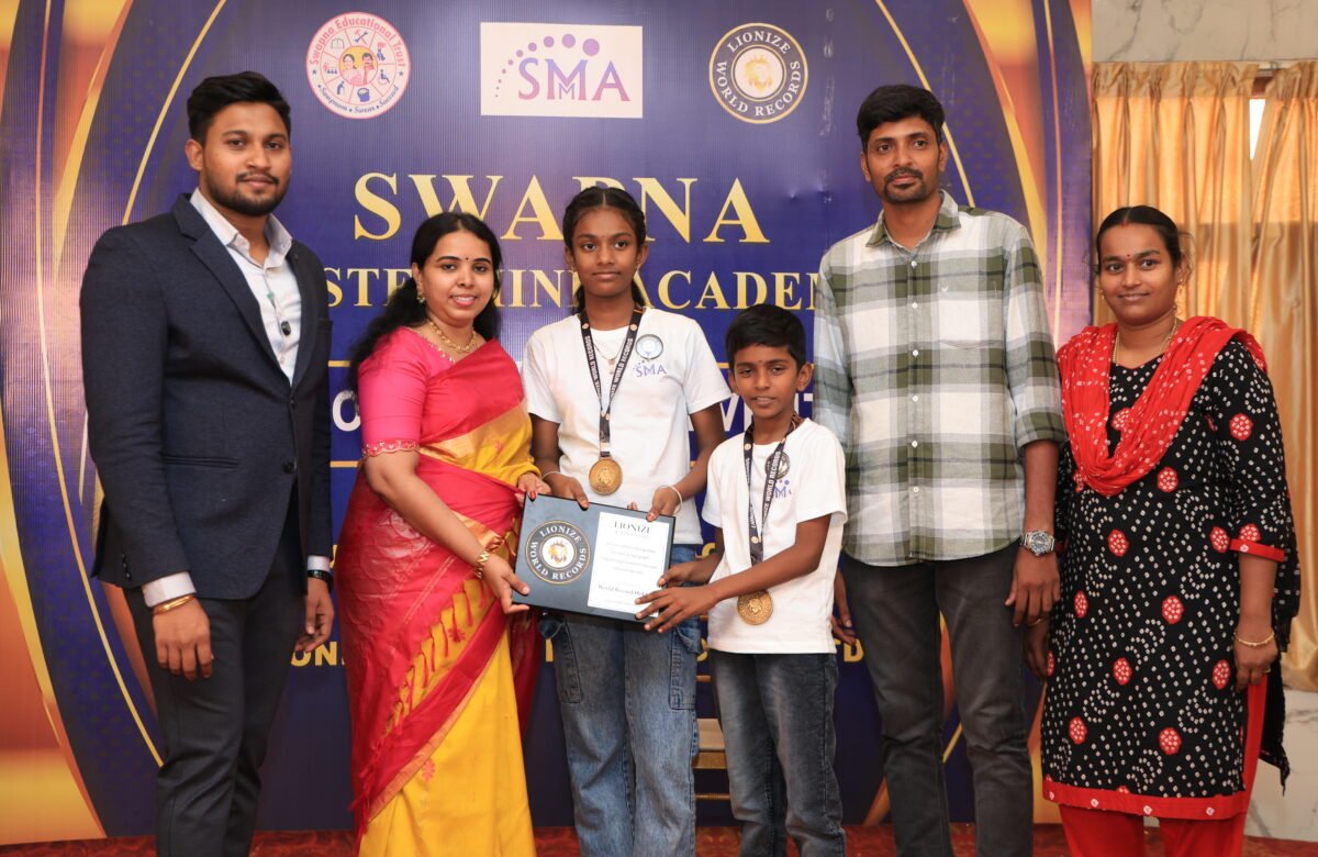 Fastest to Write the Numbers 1 to 50 Simultaneously with Both Hands While Blindfolded in 1 Minute 23.72 Seconds – Joshika G. Sets a Lionize World Record  Published: July 30, 2026